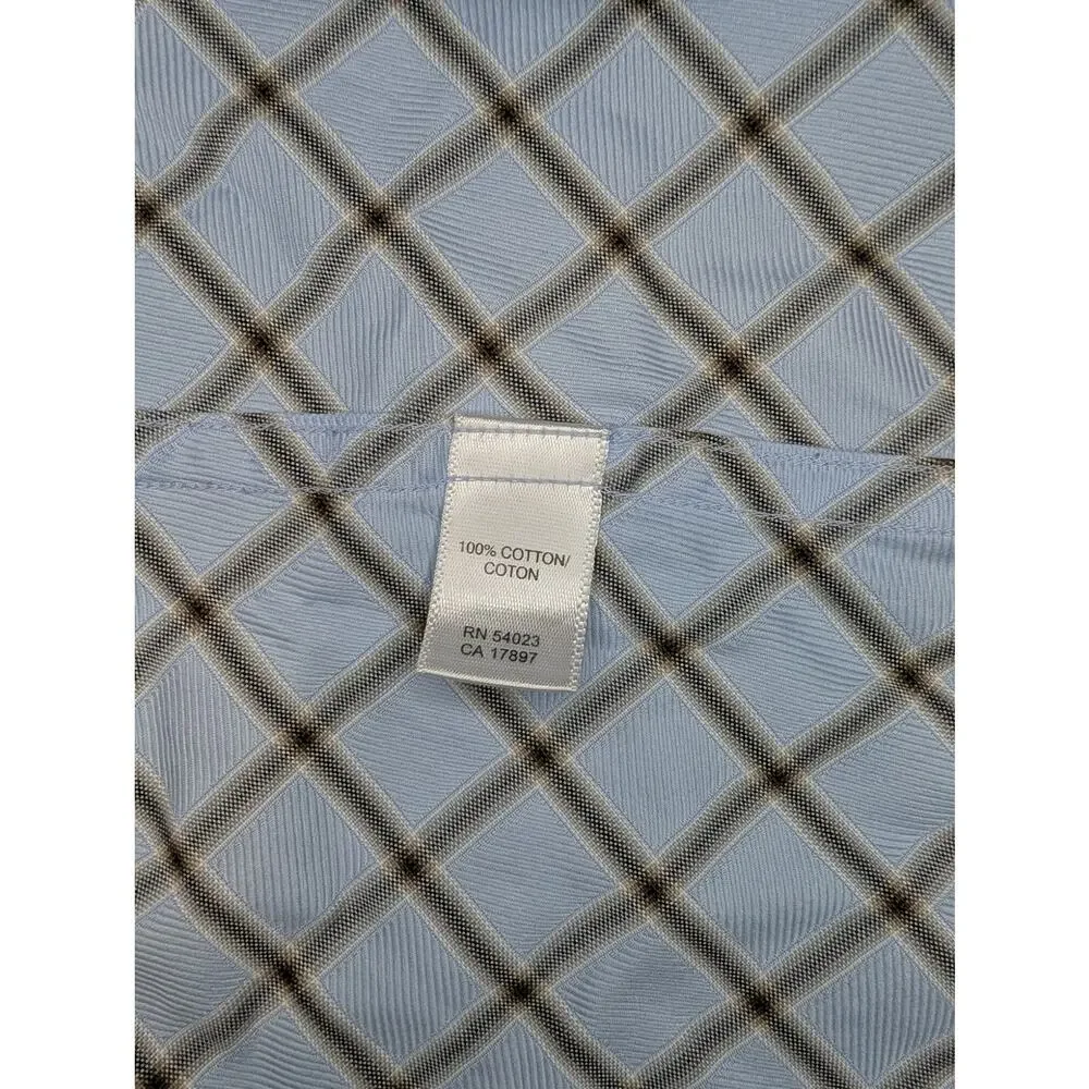 Men's Banana Republic Button-up Shirt, Blue/Brown - Size L